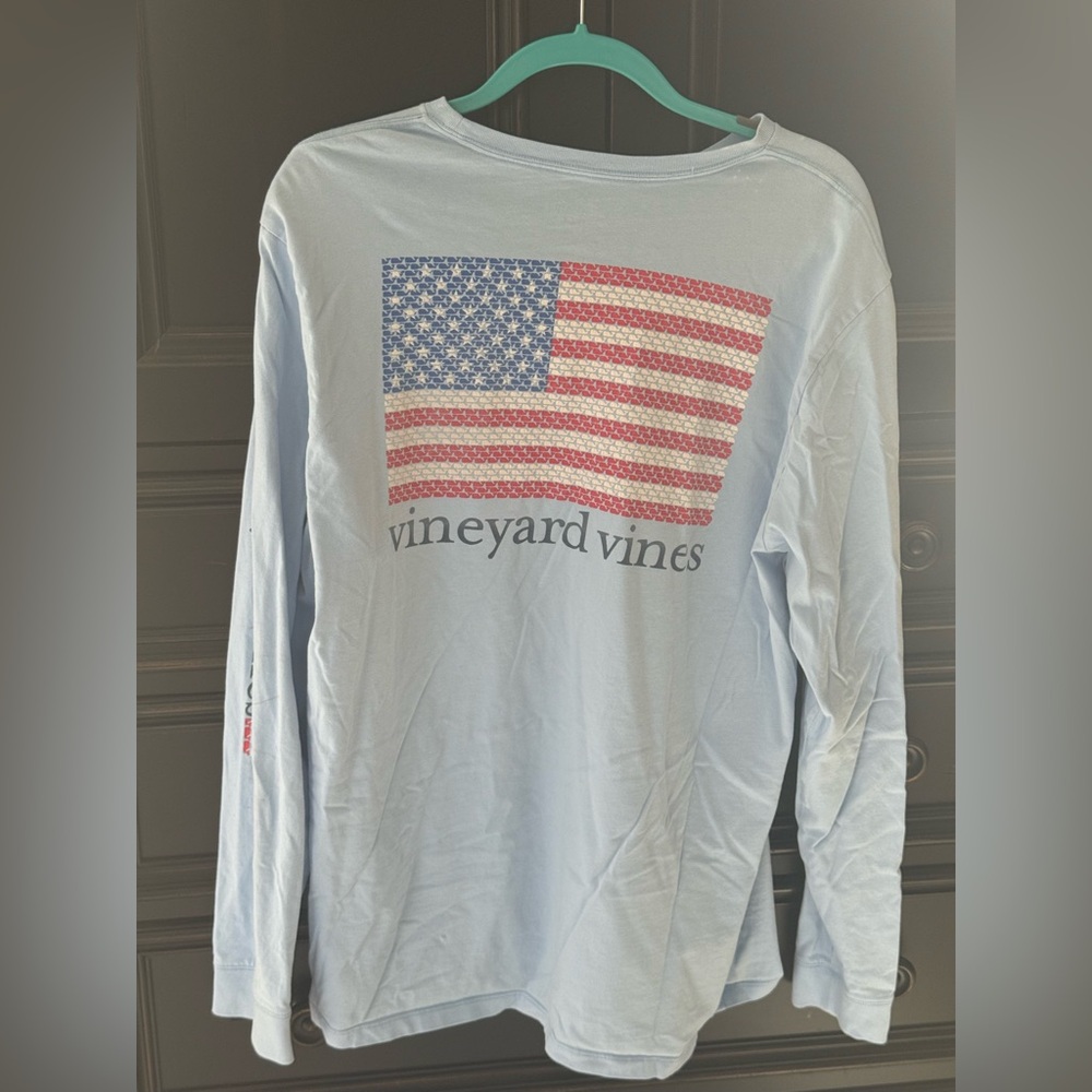 Vineyard Vines Men's Light Blue Long Sleeve Tee